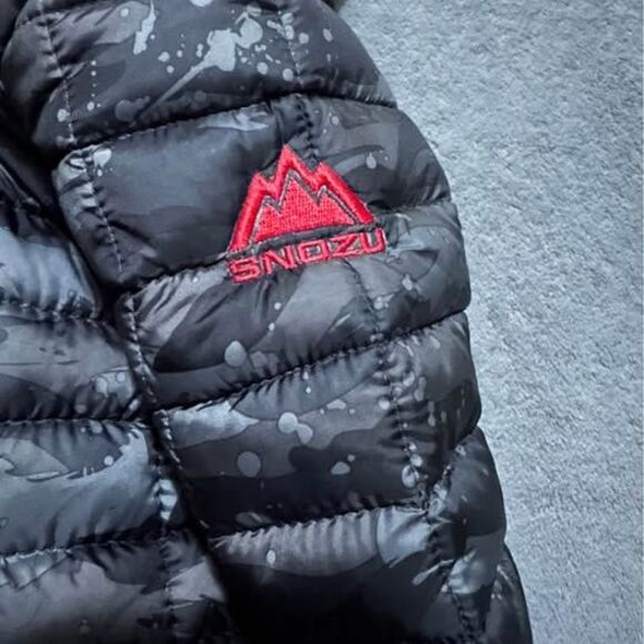 Snozu Heavy Duty Cozy Fleece Lined Quilted Gray/Red Baby Winter Snowsuit - Picture 7 of 8